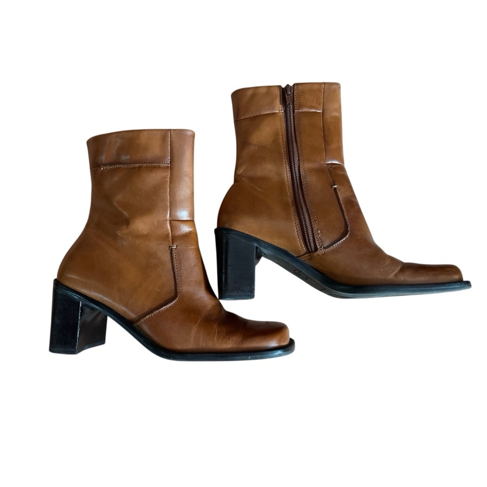 Leather Aldo Y2K does  70s Boots Beautiful Cognac Brown